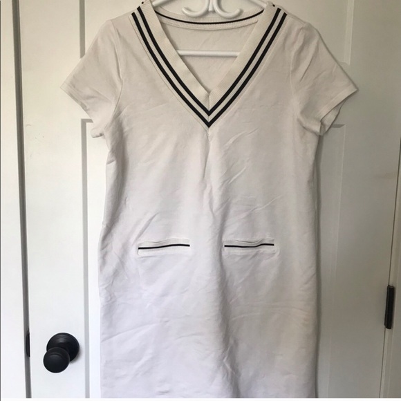 Tennis-sport white cotton size L dress - Picture 1 of 4